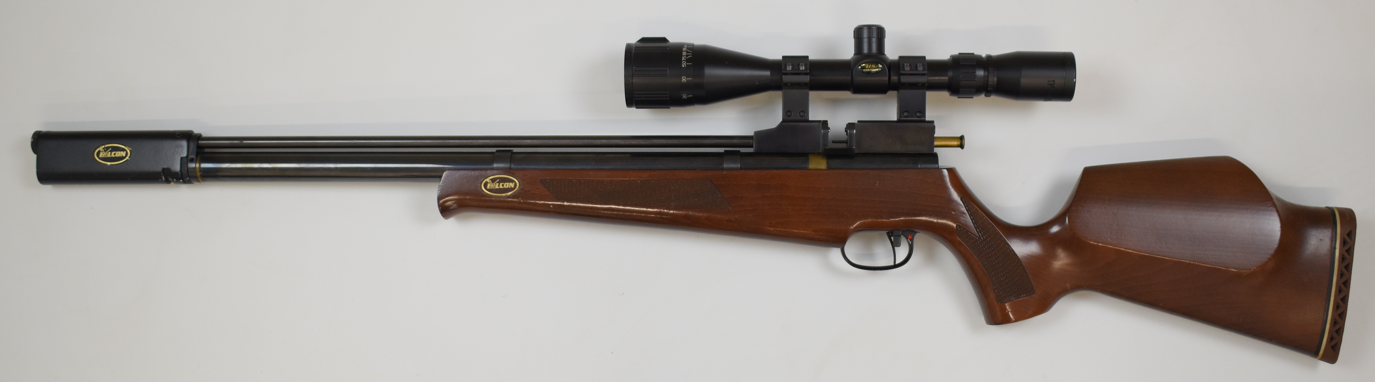 Titan/ Falcon .22 bolt-action PCP air rifle, probably by John Bowkett, with two 8-shot magazines, - Image 6 of 10