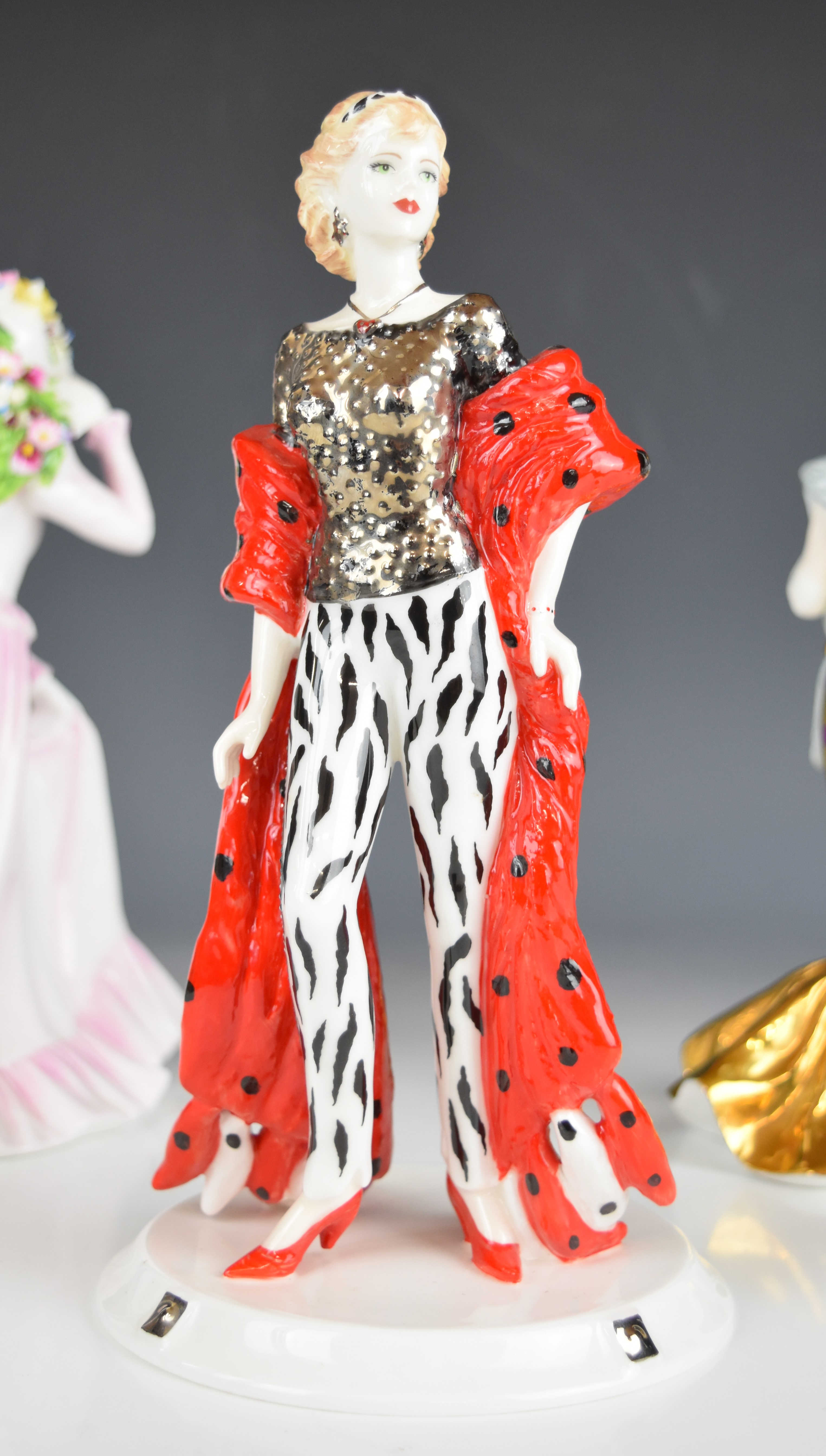 Three Coalport limited edition figurines comprising Foxy Lady, Fun Night Out and The Ascot Lady, - Image 10 of 12