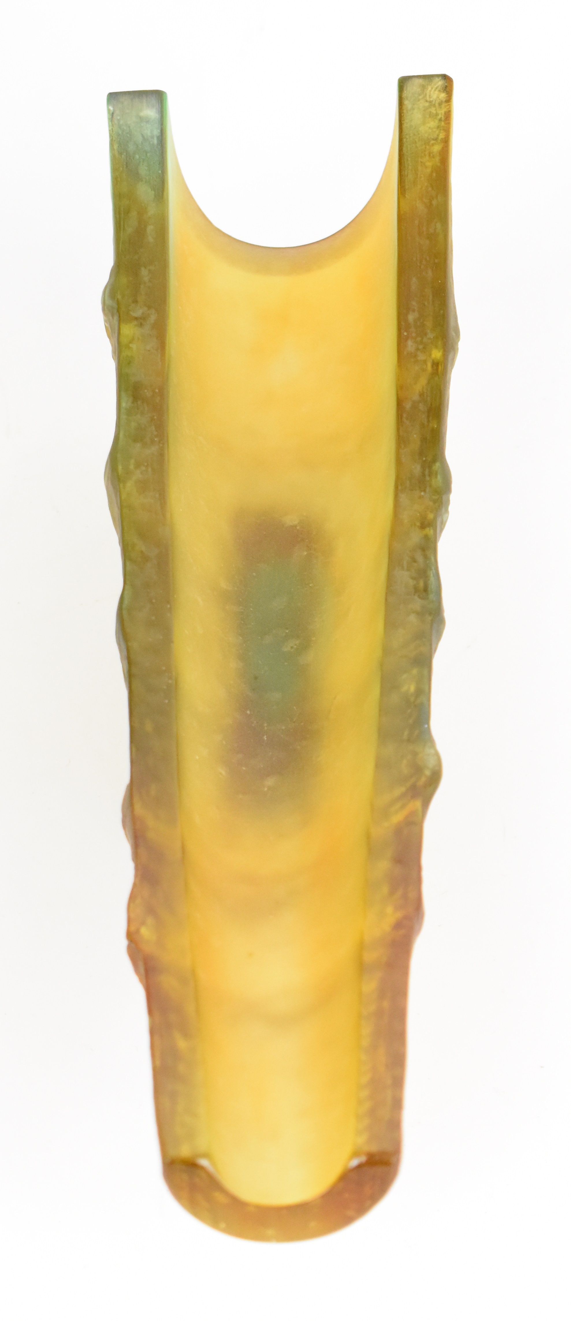 Two pieces of Daum glass comprising Emilio Robba Bambou pate de verre pedestal bowl formed as a - Image 6 of 18
