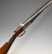 C G Bonehill 12 bore side by side ejector shotgun with named and engraved locks, engraved trigger