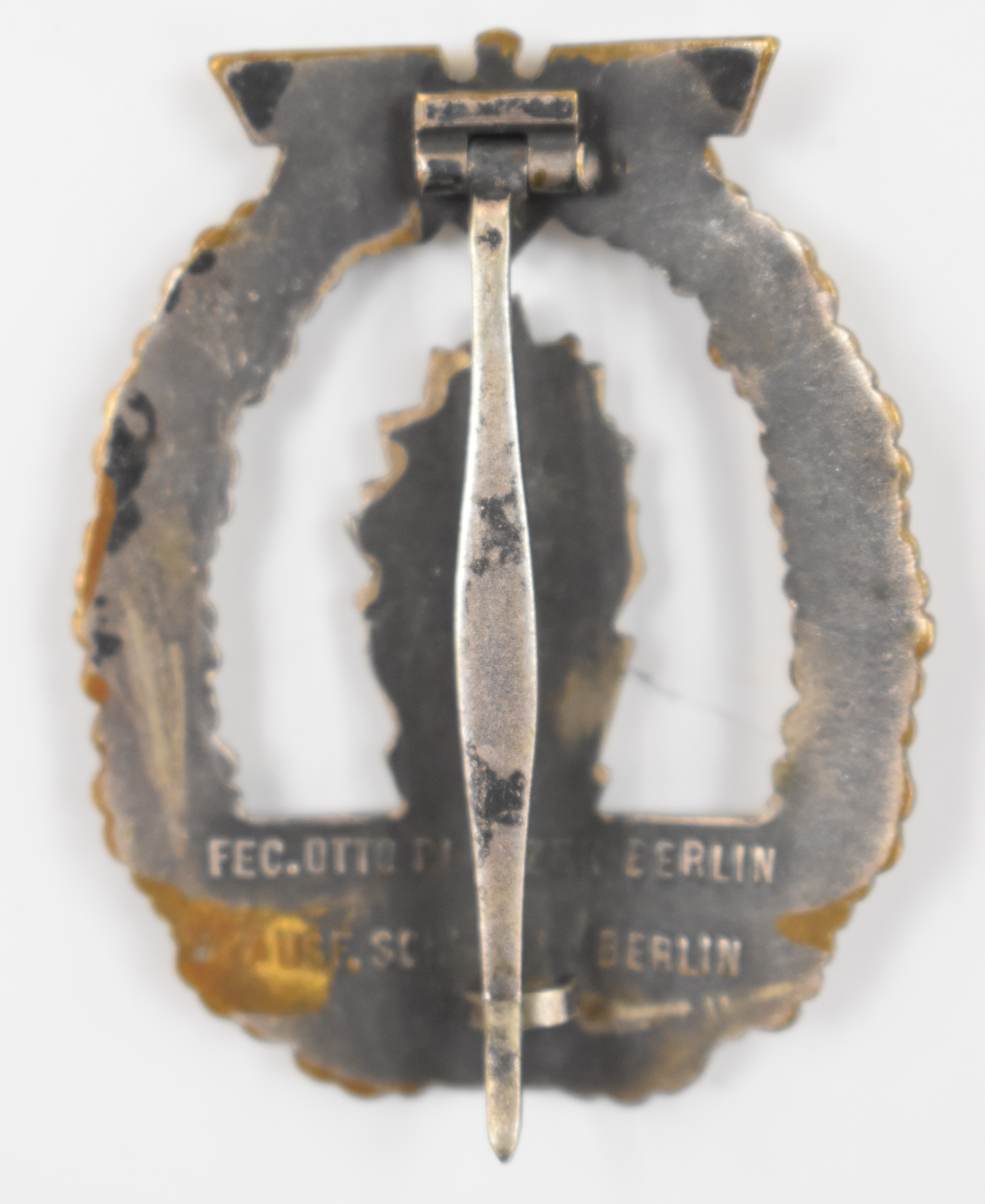 German WW2 Nazi Third Reich Mine Sweepers, Sub Chasers and Escort Vessels War badge, Fec Otto - Image 3 of 4