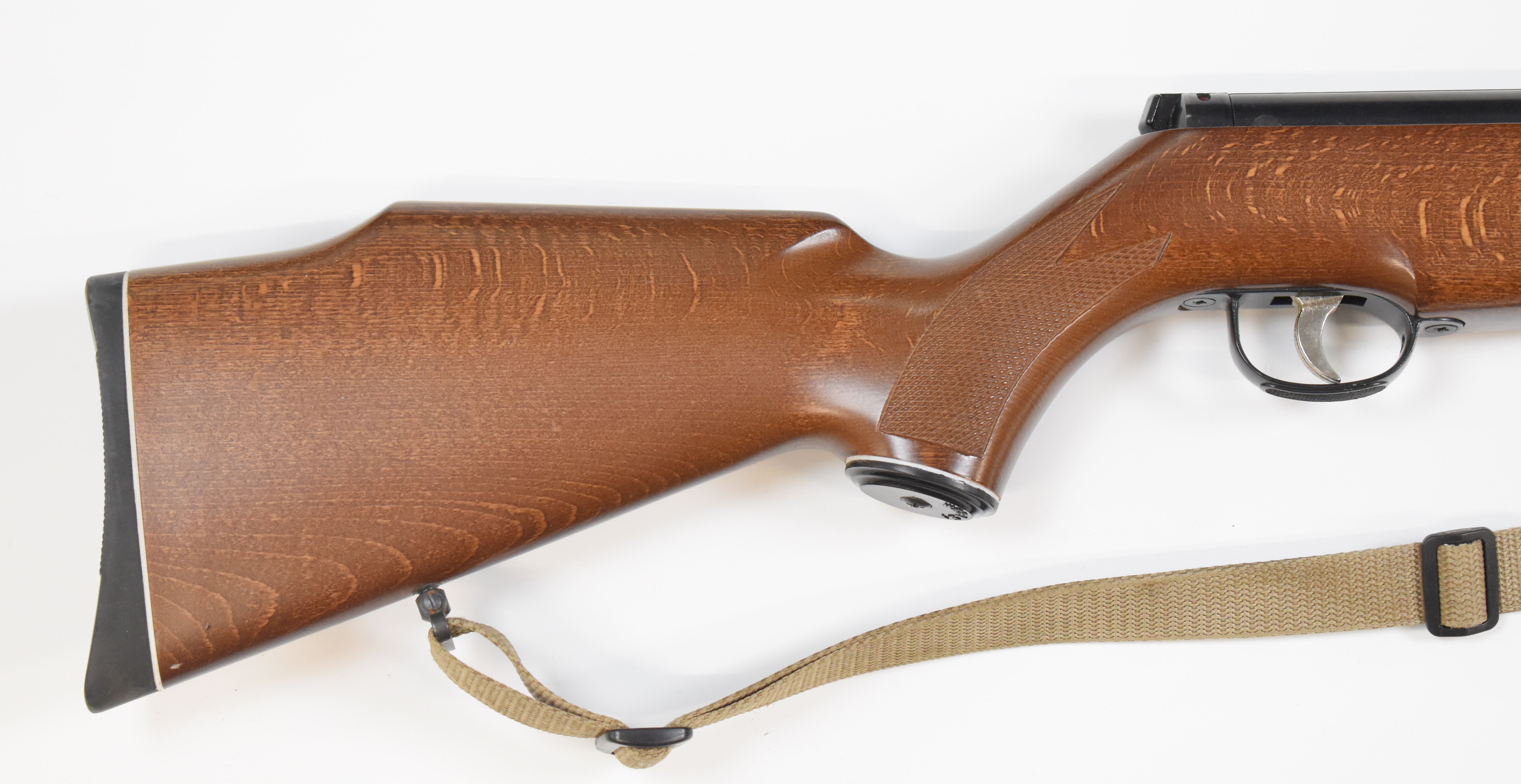 Webley Omega .177 air rifle with chequered semi-pistol grip, raised cheek piece, padded canvas and - Image 3 of 12
