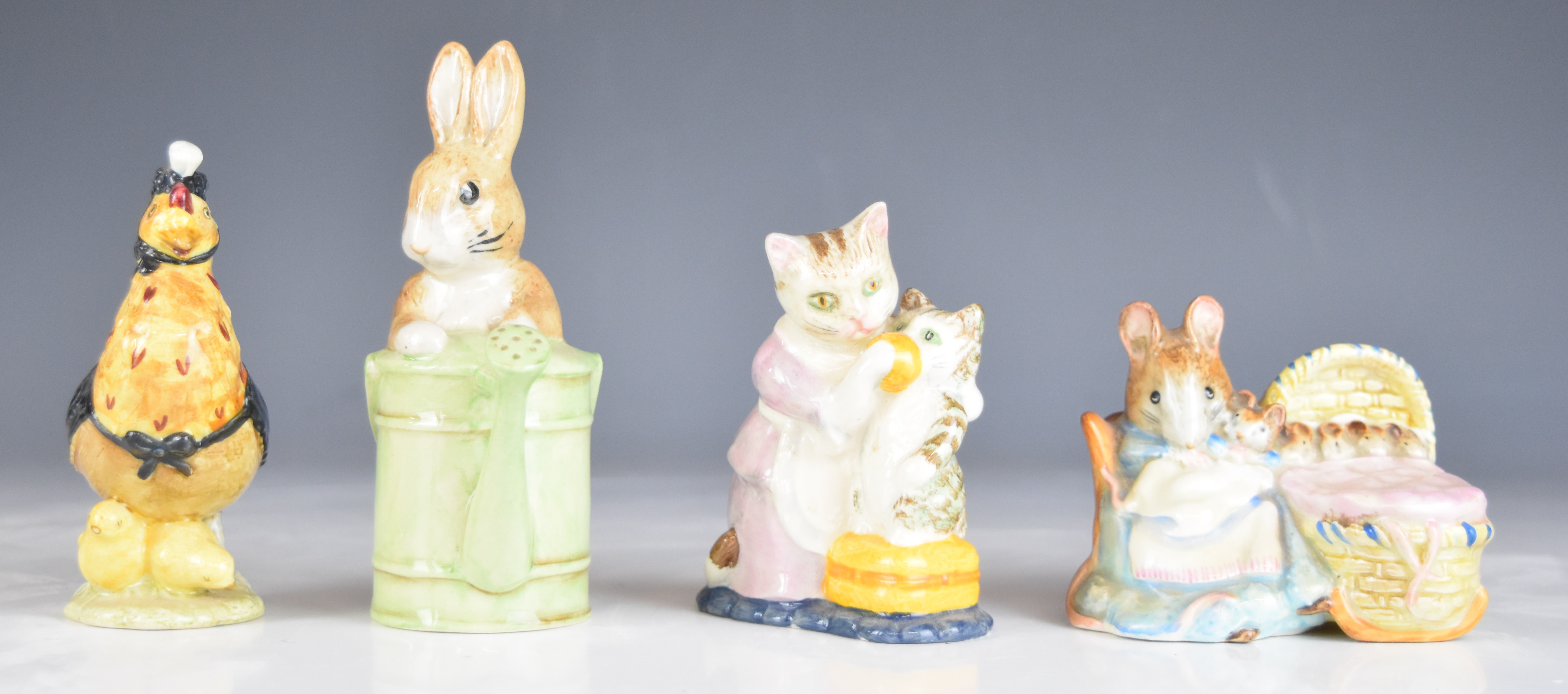 Sixteen Beswick, Royal Albert and Royal Doulton Beatrix Potter and Brambly Hedge figures including - Image 8 of 18