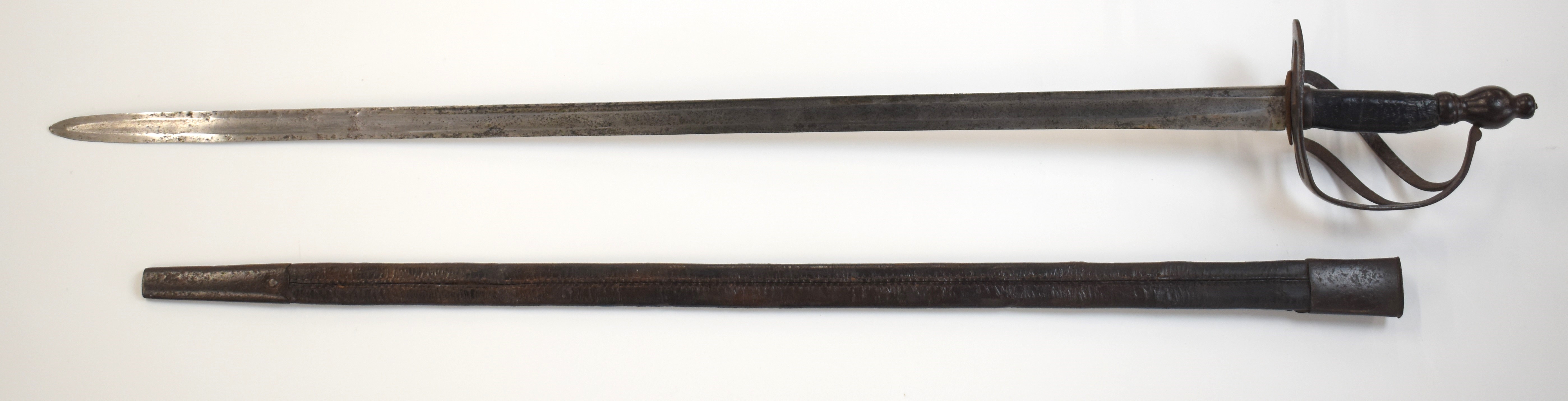 British Army Heavy Cavalry 1788 pattern Trooper's sword with three bar hilt, 92cm straight single - Image 20 of 24