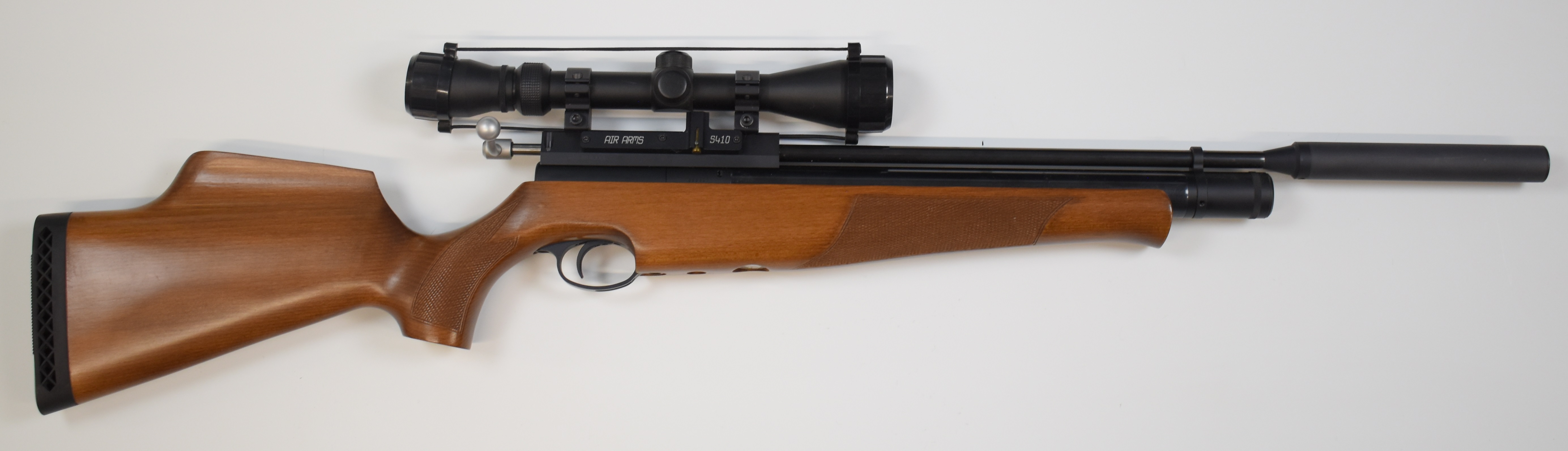Air Arms S410 .22 PCP air rifle with chequered semi-pistol grip and forend, raised cheek piece, 10- - Image 2 of 11