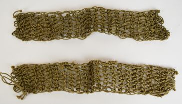 British WW2 SBS boot covers of knotted string / rope construction in order to suppress noise and