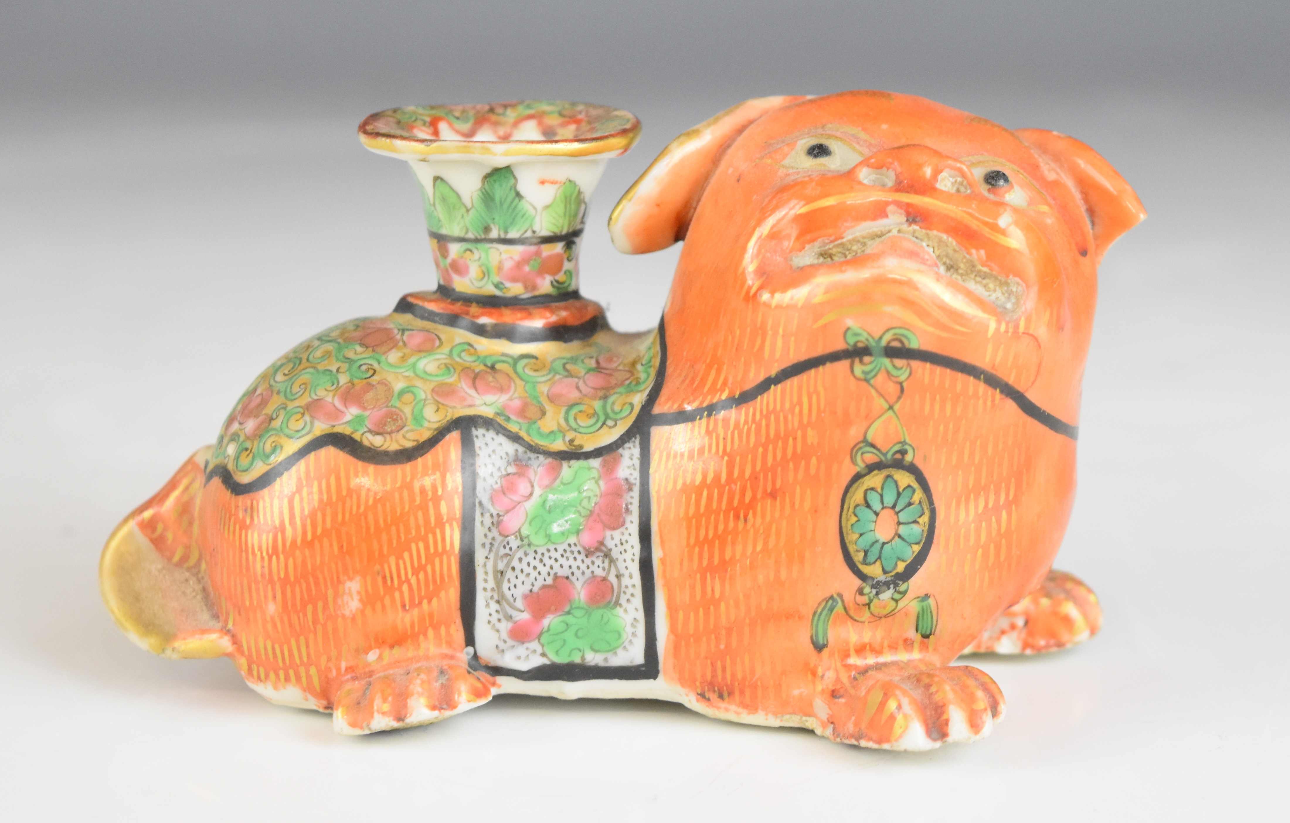 Late 19th / 20thC Chinese figural dog brush washer, height 8cm - Image 7 of 12