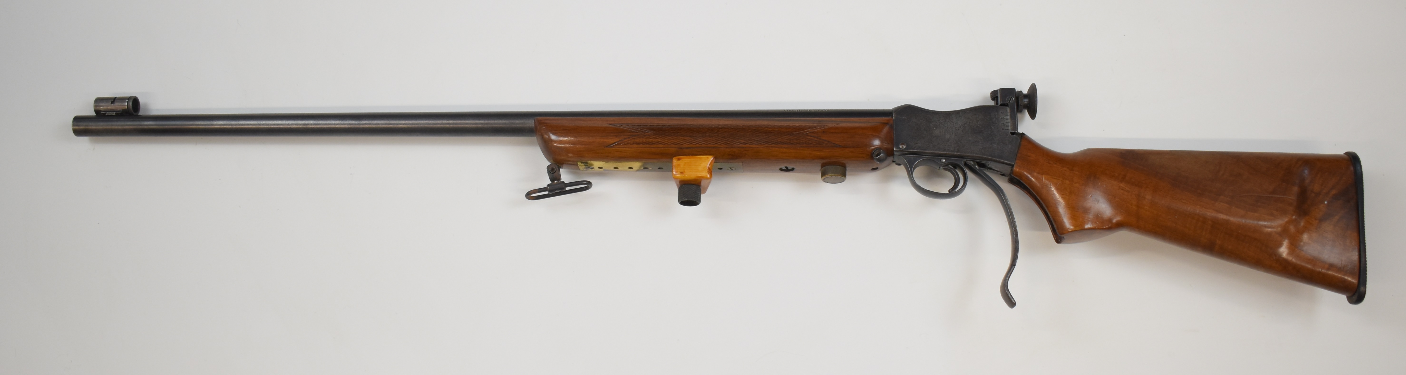 BSA .220 underlever-action target rifle with semi-pistol grip, raised cheek piece, sling mounts, BSA - Image 6 of 10