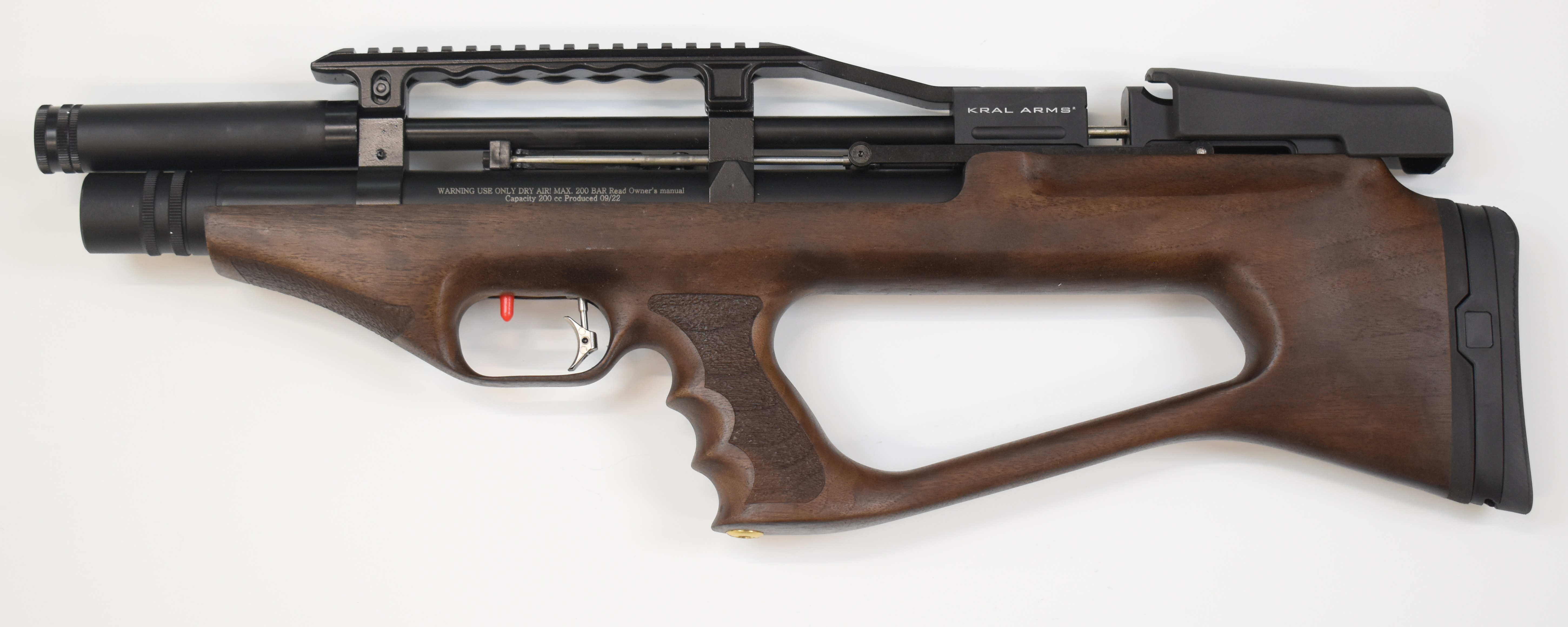 Kral Puncher Empire XS .22 PCP carbine air rifle with textured pistol grip, two 14-shot magazines - Image 6 of 9