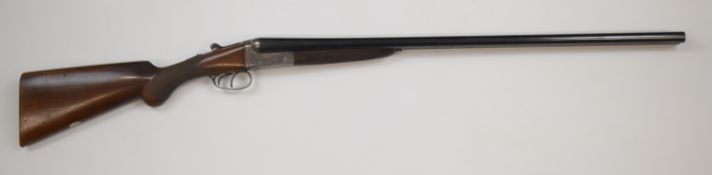Midland Gun Co 16 bore side by side shotgun with chequered semi-pistol grip and forend, named and