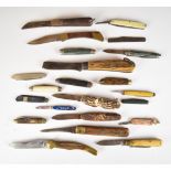 Twenty two pocket / folding knives including a Rostfrei and Frederick Reynolds of Sheffield