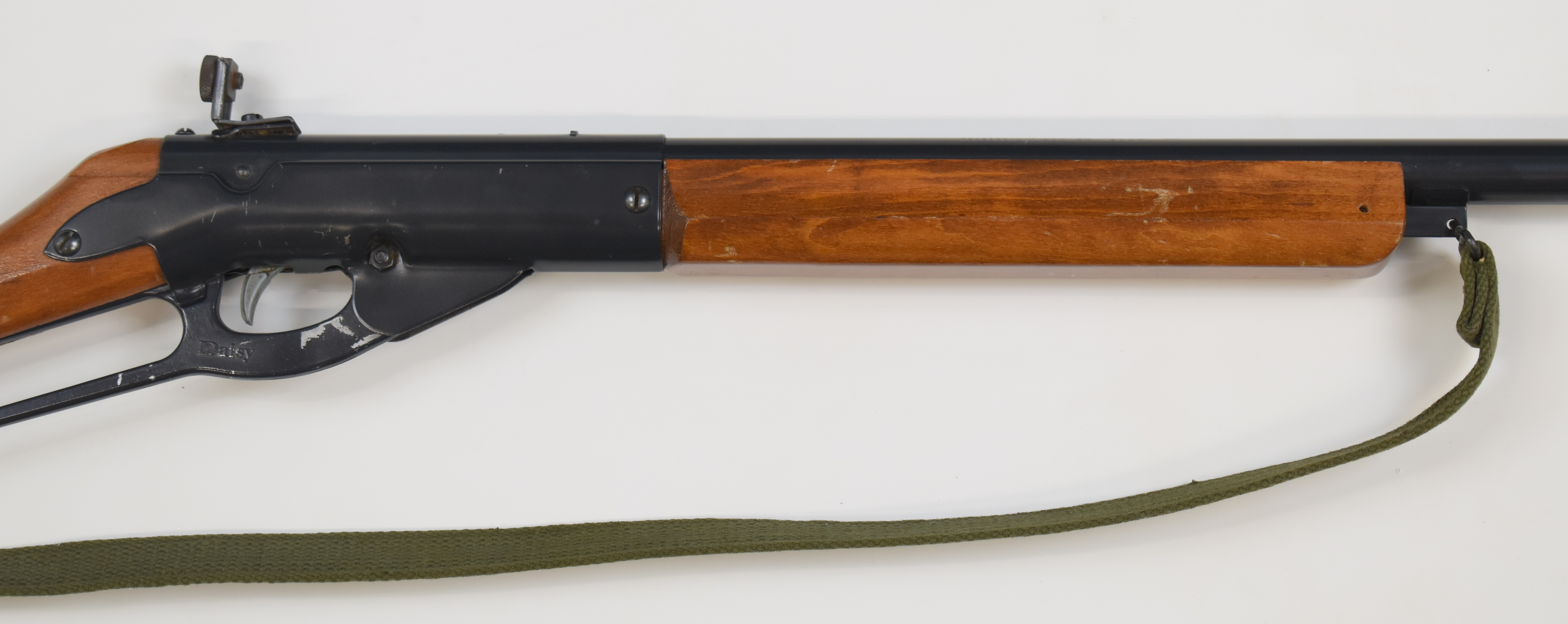 Daisy Model 99 Winchester style underlever-action air rifle with wooden grip and forend, canvas - Image 4 of 10