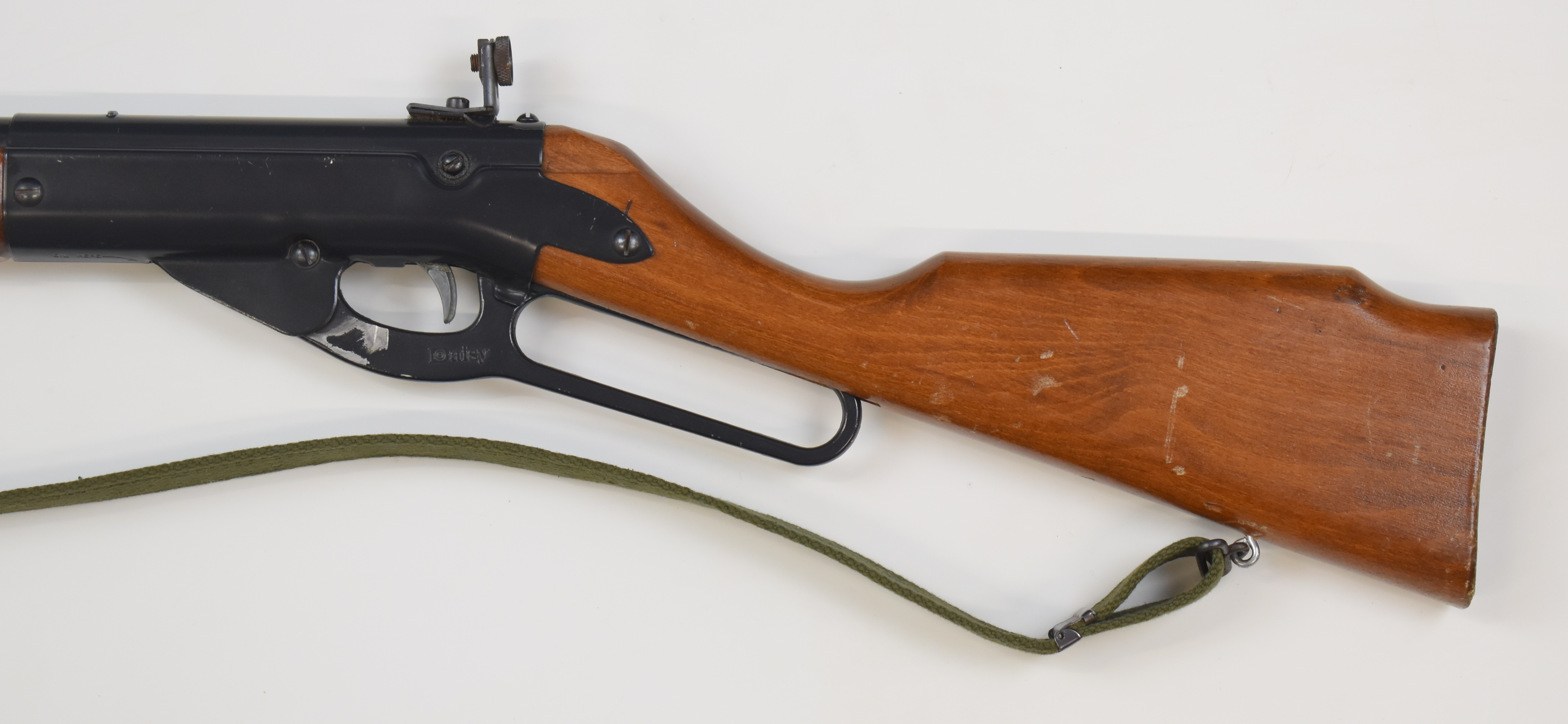 Daisy Model 99 Winchester style underlever-action air rifle with wooden grip and forend, canvas - Image 8 of 10