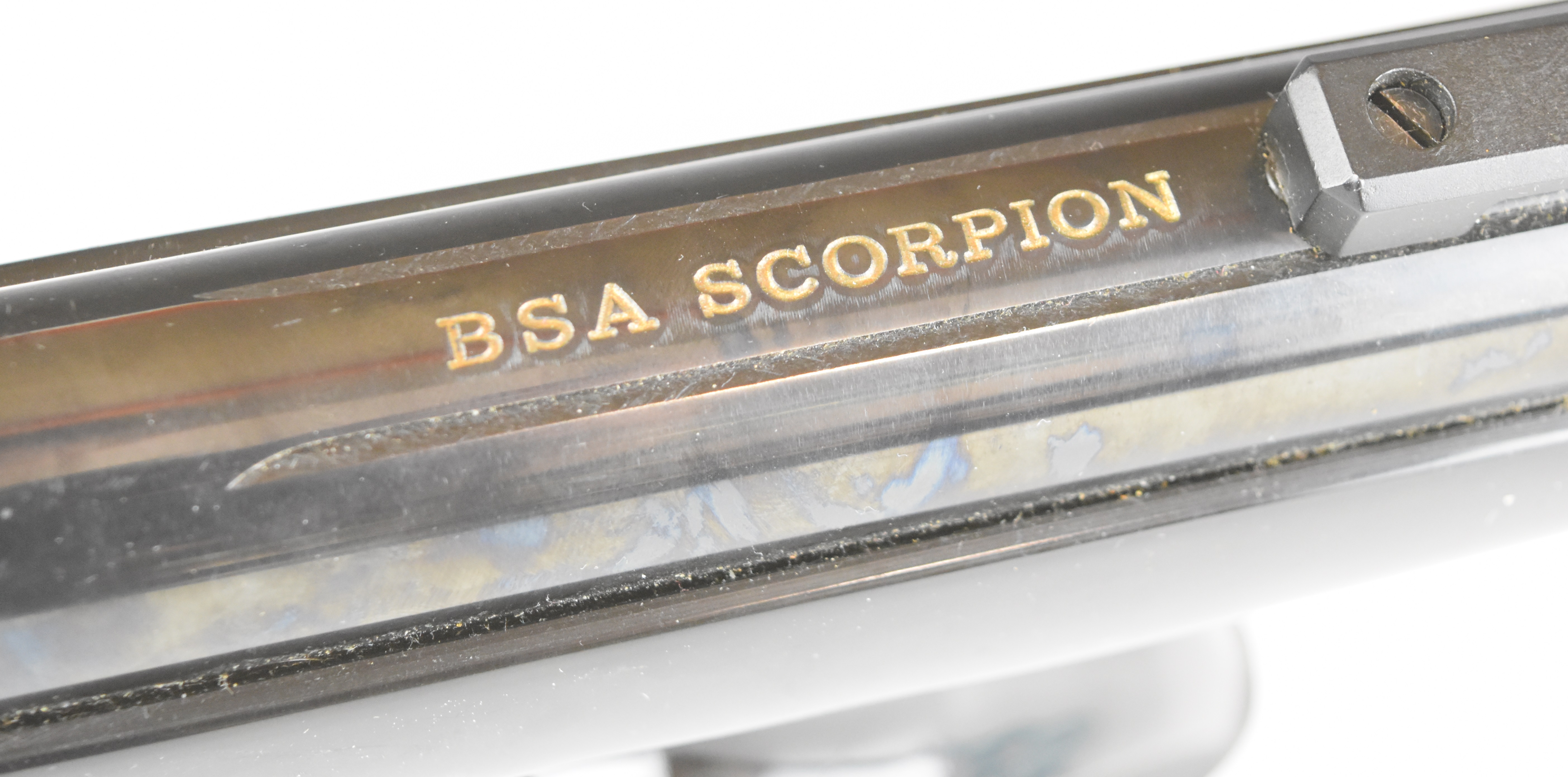 BSA Scorpion .177 target air pistol with shaped and chequered composite grip and adjustable - Image 9 of 12