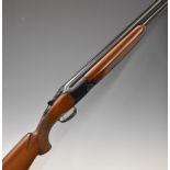 Laurona 12 bore over and under ejector shotgun with border engraved locks, underside and trigger