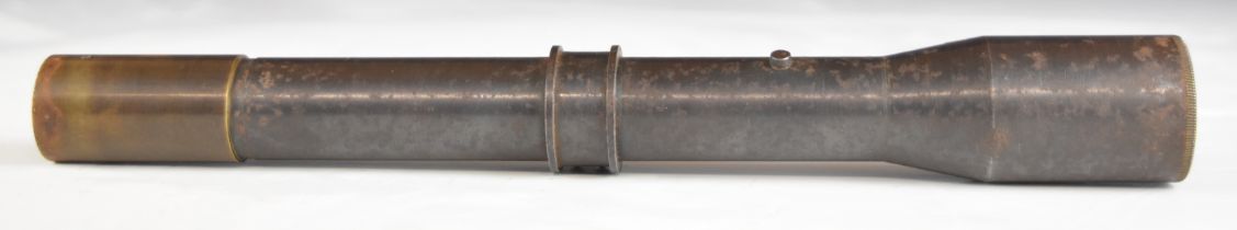 WW2 No. 42 Mk I scope stamped 'Tel Stg No 42 MK.I R.E.L/ Canada 1944 2314-C', 28cm long.