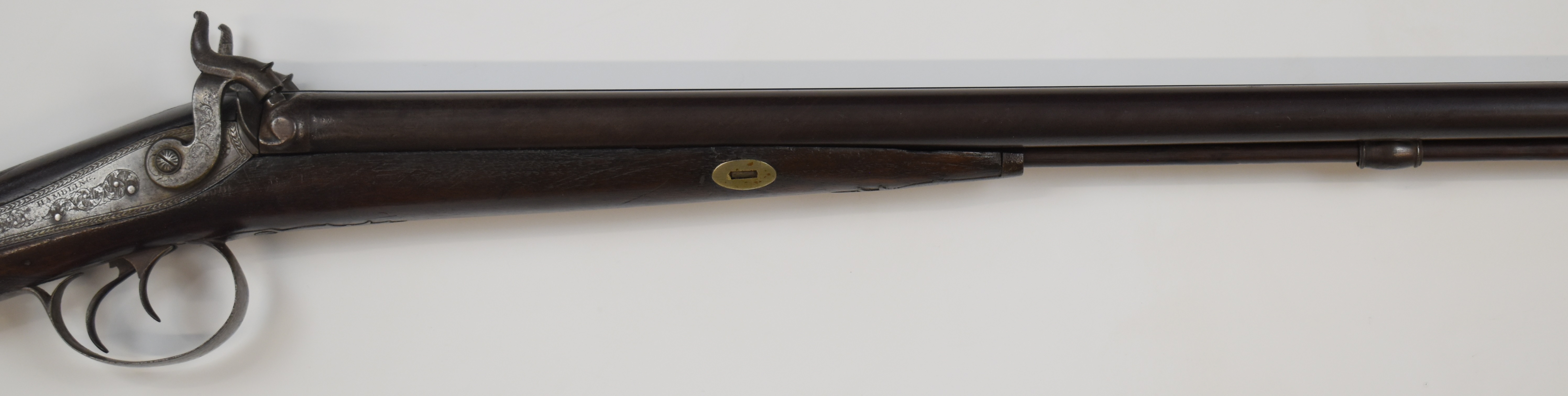 Hambling of Totness 16 bore percussion hammer action double barreled side by side muzzle loading - Image 4 of 13