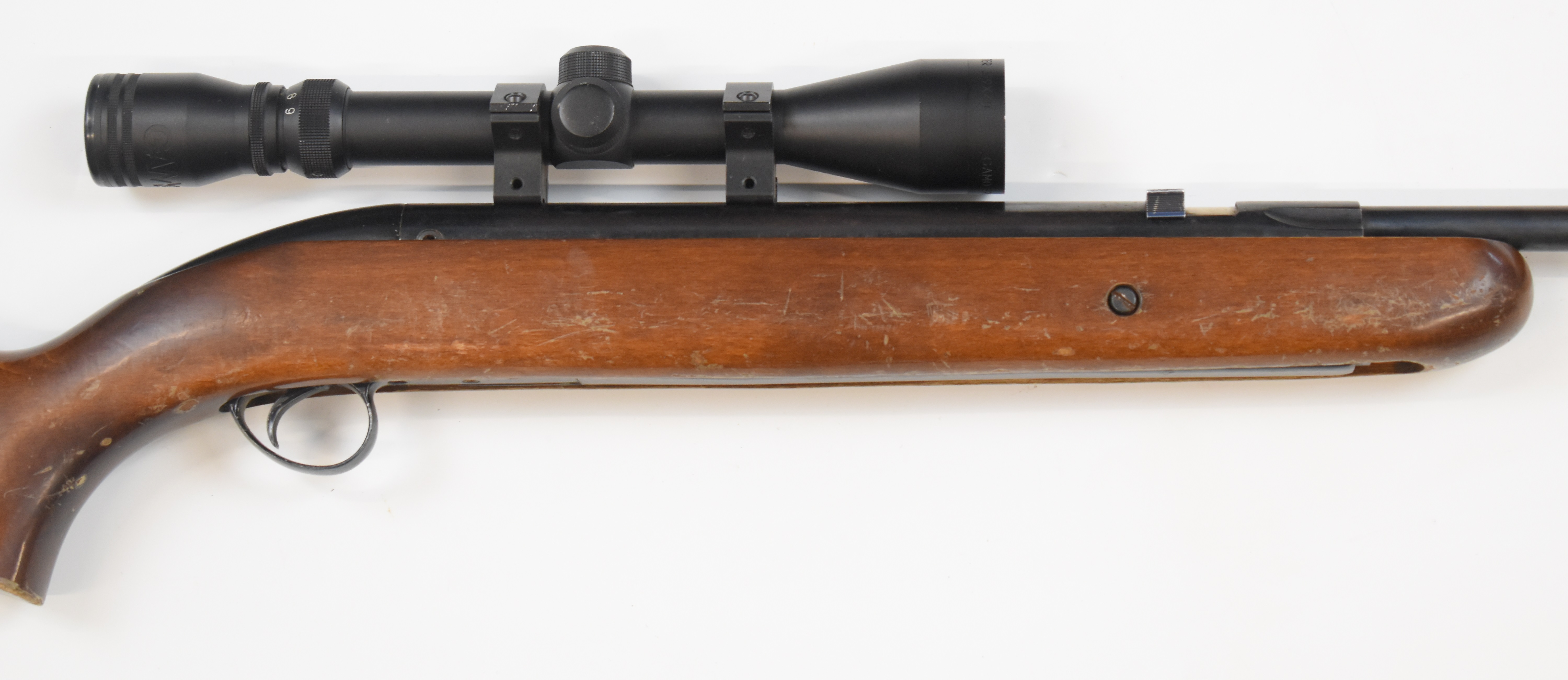 BSA Airsporter RB2 .22 under-lever air rifle with semi-pistol grip, raised cheek piece, sound - Image 4 of 9