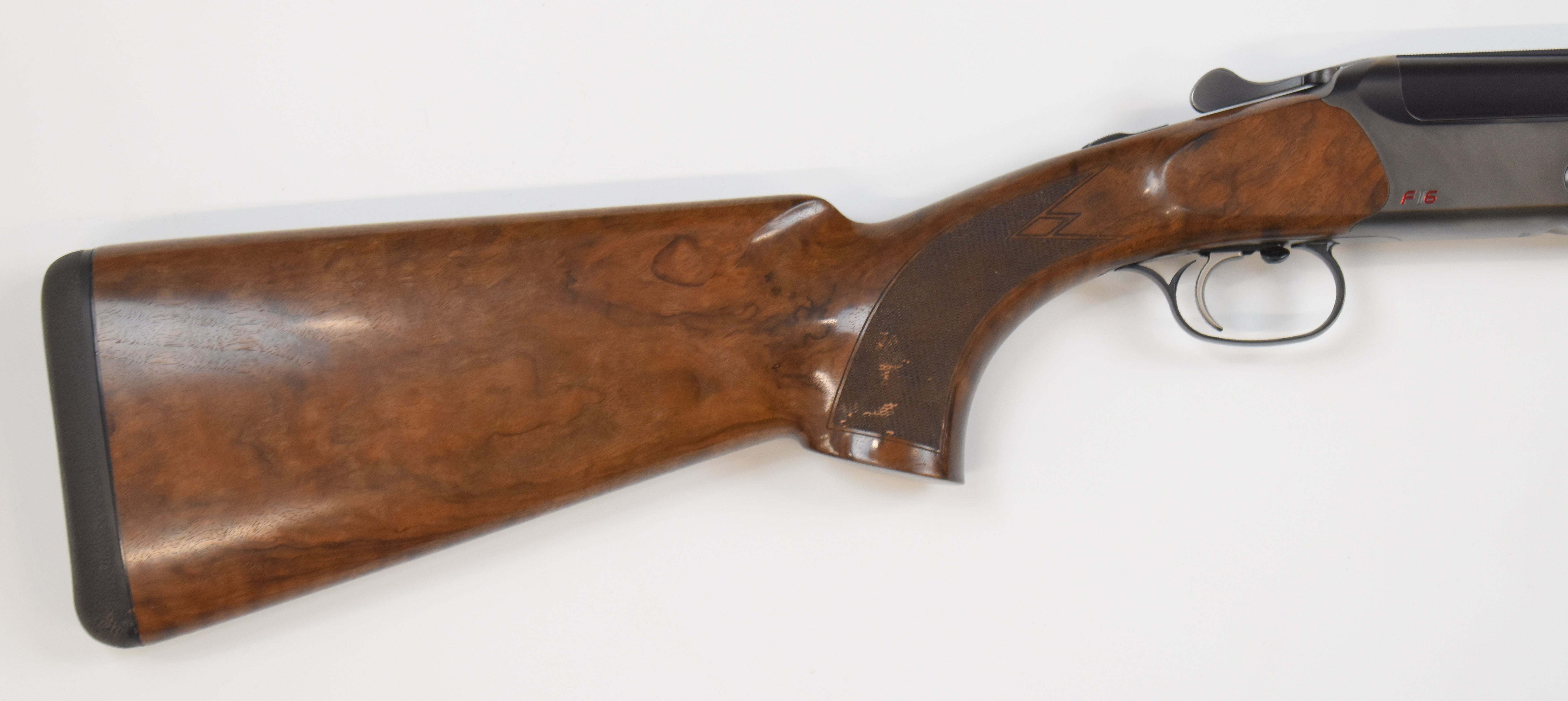 Blaser F16 12 bore over under ejector shotgun with named locks and underside, chequered semi- - Image 14 of 22
