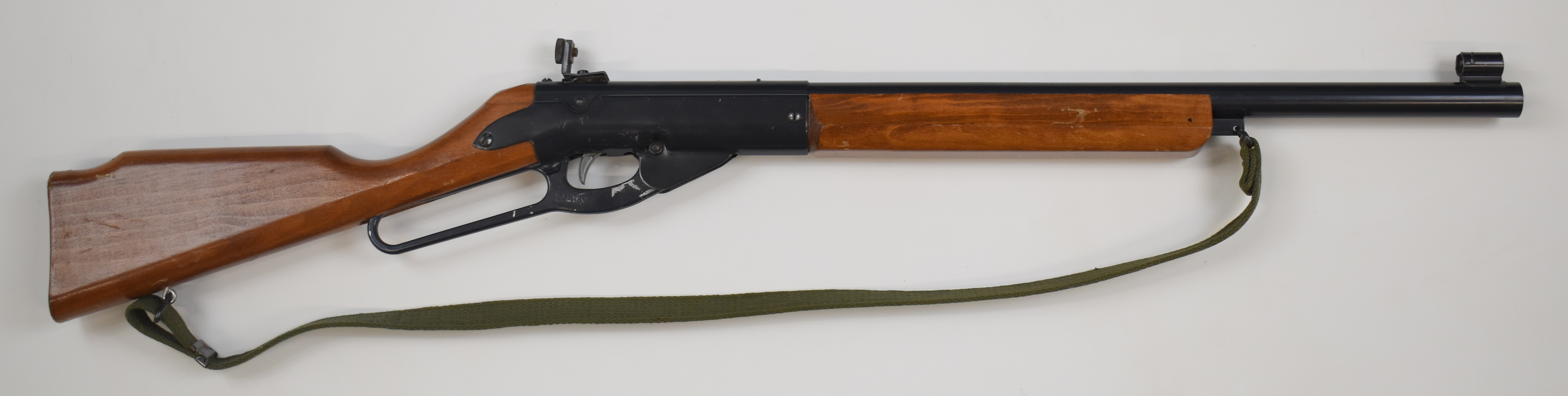 Daisy Model 99 Winchester style underlever-action air rifle with wooden grip and forend, canvas - Image 2 of 10