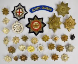 Collection of approximately 30 badges for the Scots Guards and Irish Guards including cap badges,