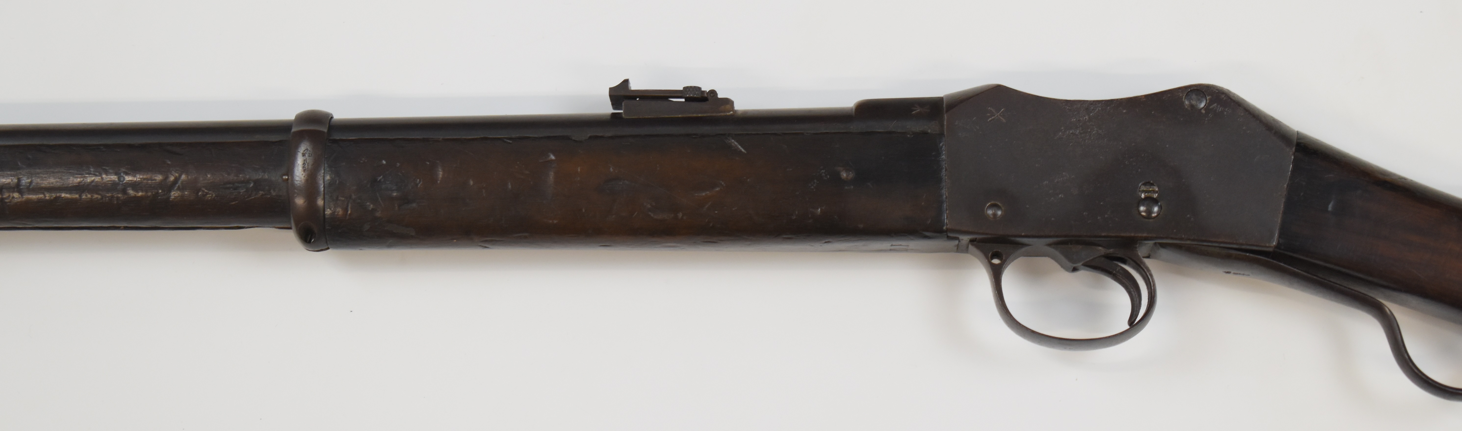 Enfield Martini-Henry Mark II .577/450 2-band carbine rifle with lock stamped 'VR Enfield 1876 - Image 8 of 10