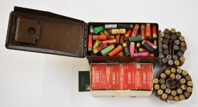 Three-hundred-and-eighty mainly 12 bore collector's shotgun cartridges including 100 Purdey in