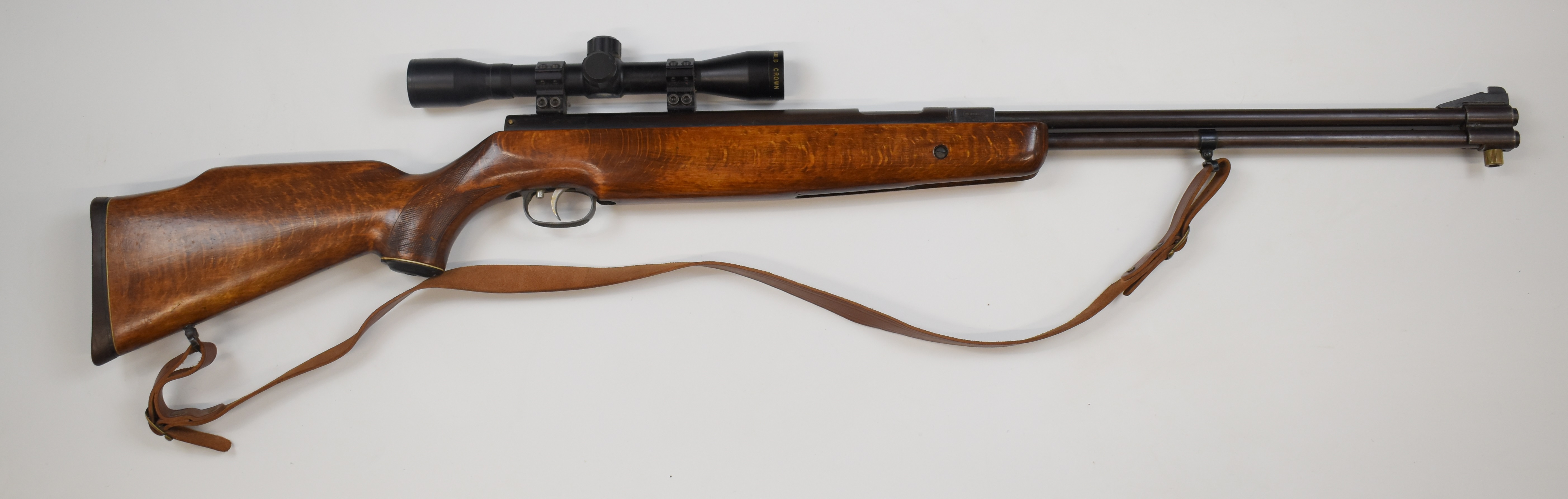 Weirauch HW77 .22 underlever air rifle with chequered semi-pistol grip, raised cheek piece, - Image 2 of 9