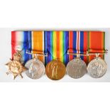 South Africa WW1 and WW2 medal group of five comprising 1914/1915 Star, WW1 War Medal, Victory
