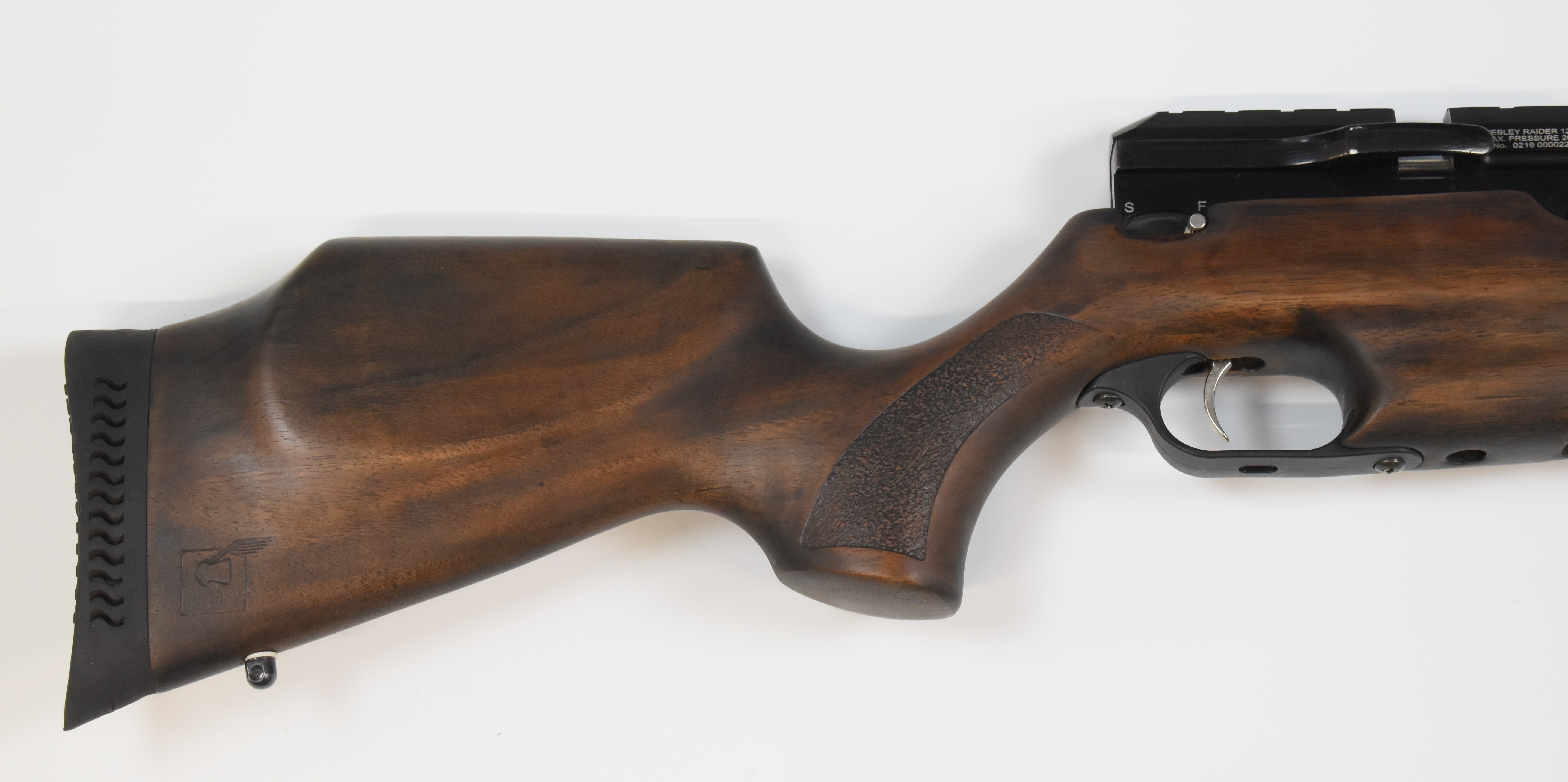 Webley Raider 12 .22 PCP air rifle with aluminium carbine cylinder, textured semi-pistol grip and - Image 3 of 11