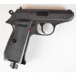 Umarex Walther PPK/S .177 CO2  air pistol with textured composite grips and fixed sights, serial