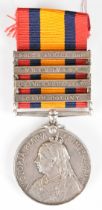 Queen's South Africa Medal with clasps for Cape Colony, Orange Free State, Transvaal and South