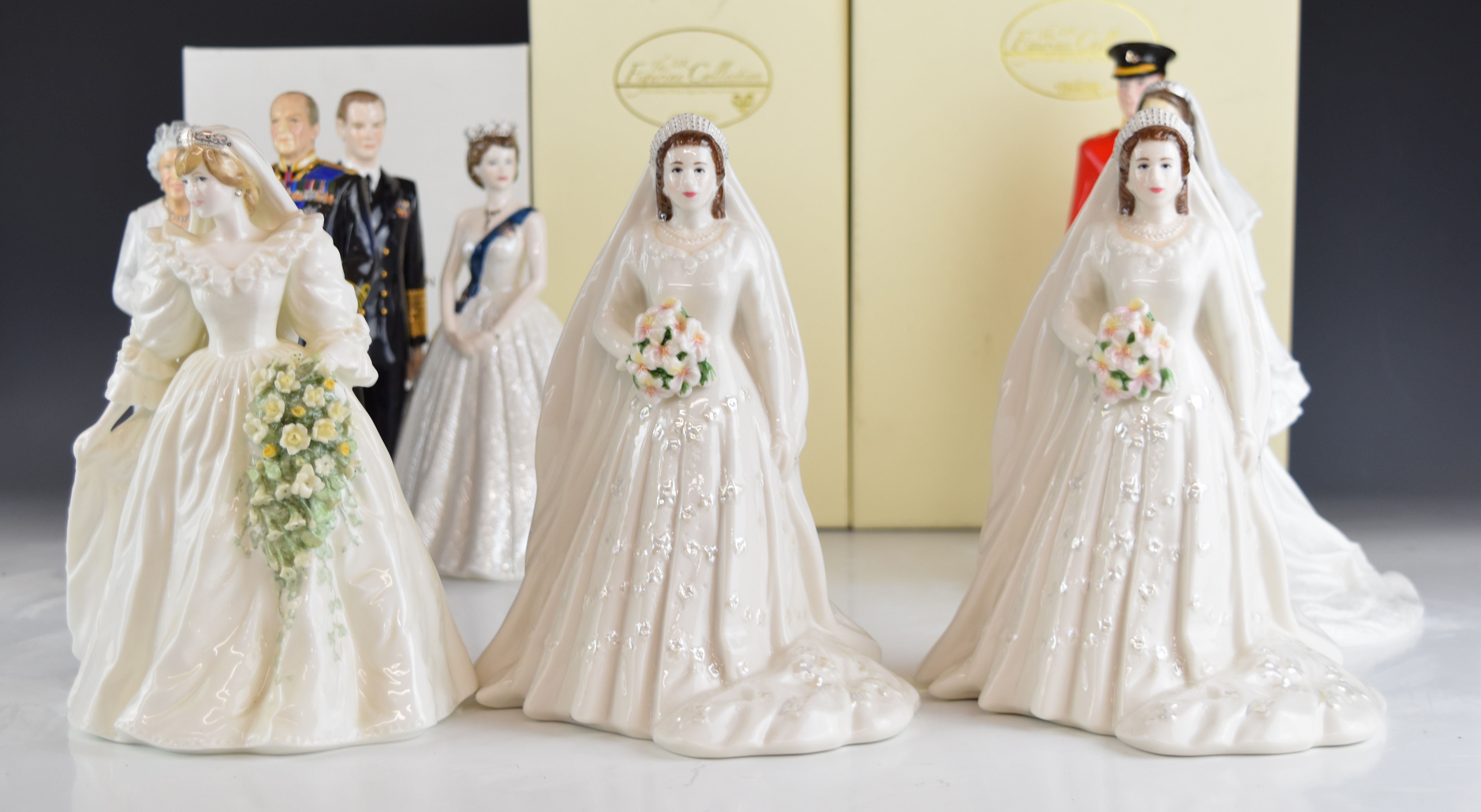 Royal Doulton, Royal Worcester, John Bromley and Coalport figurines of English Royalty including - Image 4 of 18