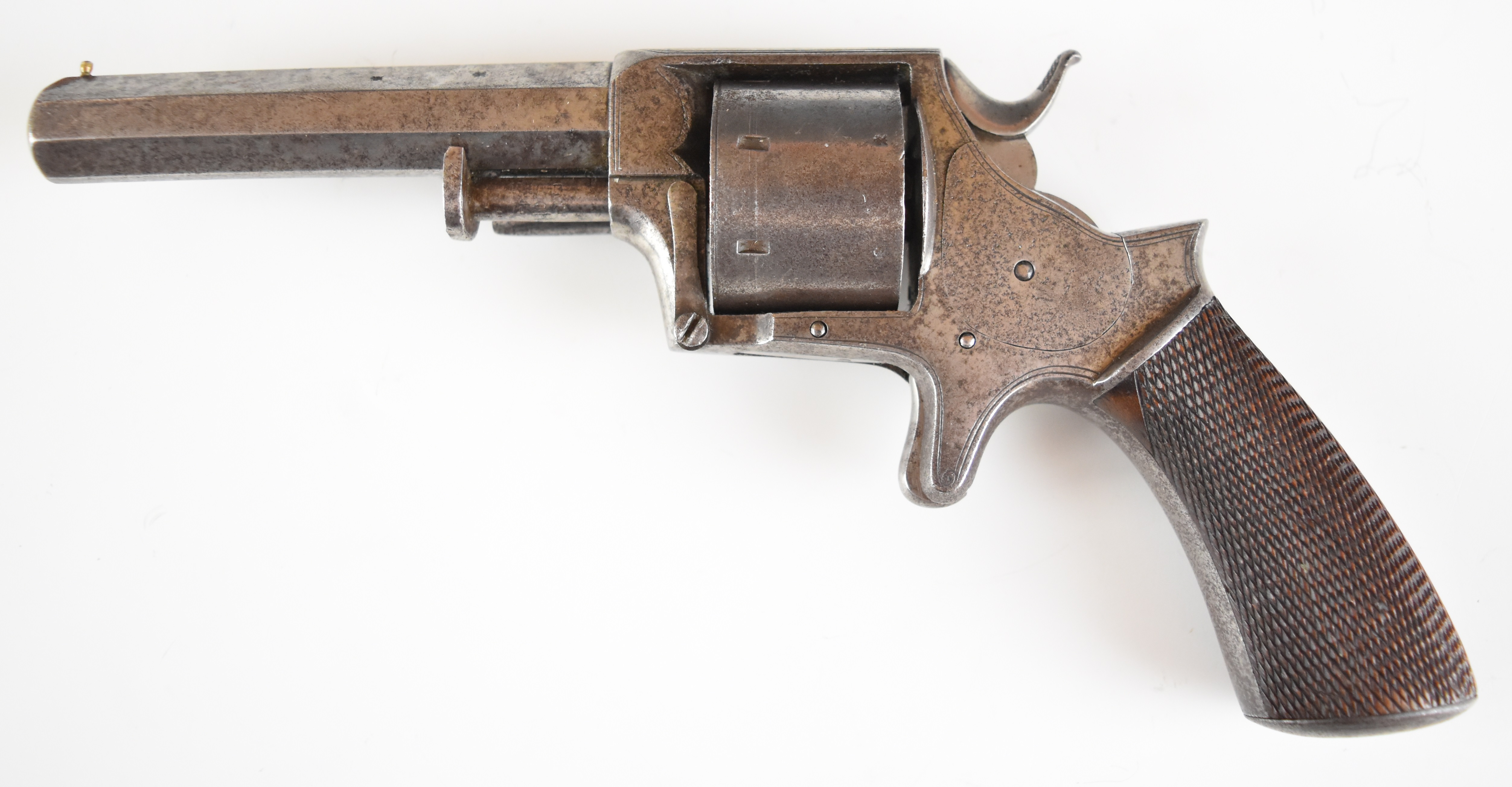Tranter pattern .32 seven-shot single-action revolver with line engraved frame, sheath trigger, - Image 2 of 8