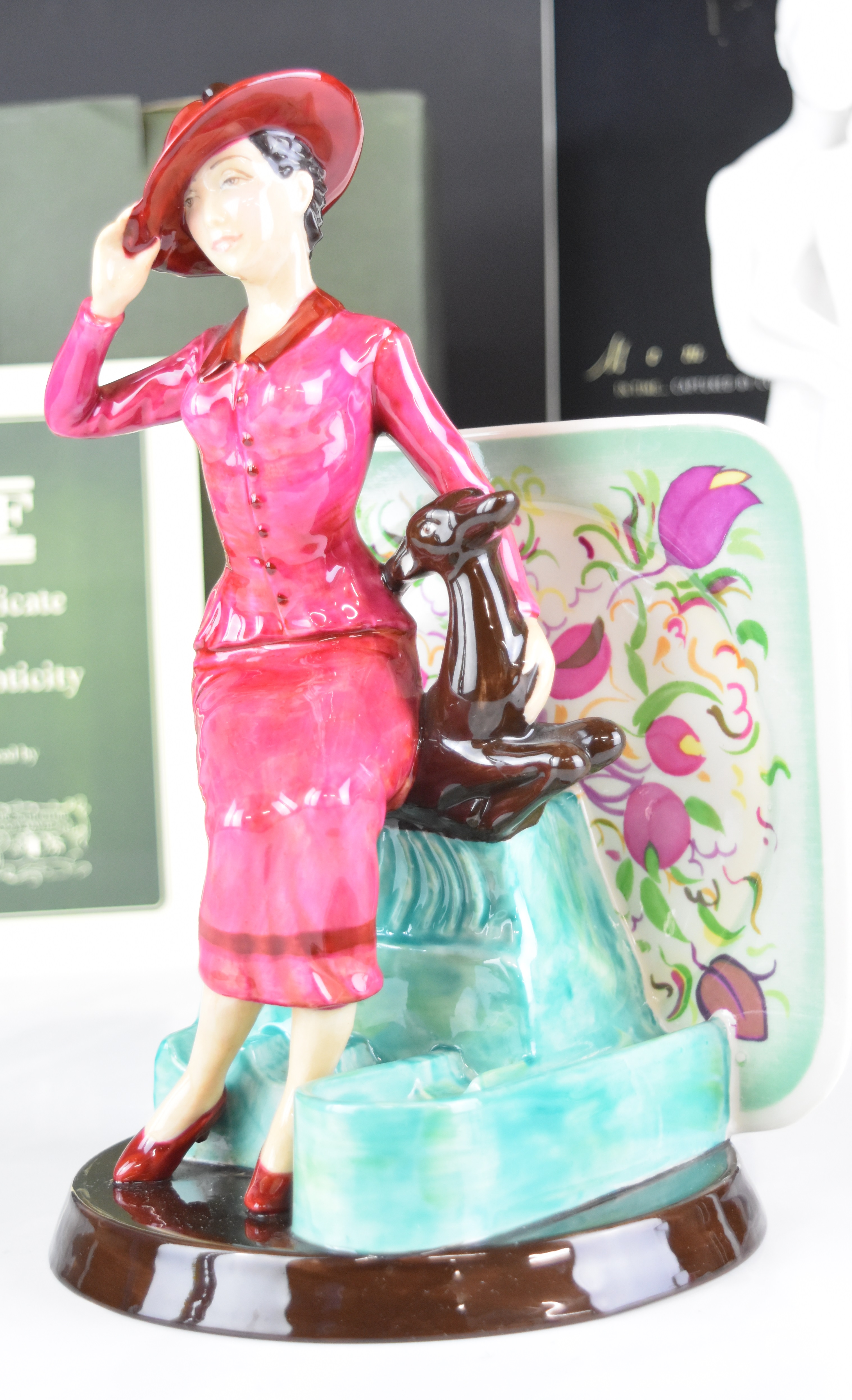 Kevin Francis limited edition figure of Susie Cooper and a Coalport 'In Love' figure, tallest 30cm - Image 2 of 5