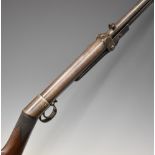 BSA Improved Model D .177 under-lever air rifle with chequered straight hand grip, adjustable