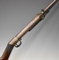 BSA Improved Model D .177 under-lever air rifle with chequered straight hand grip, adjustable