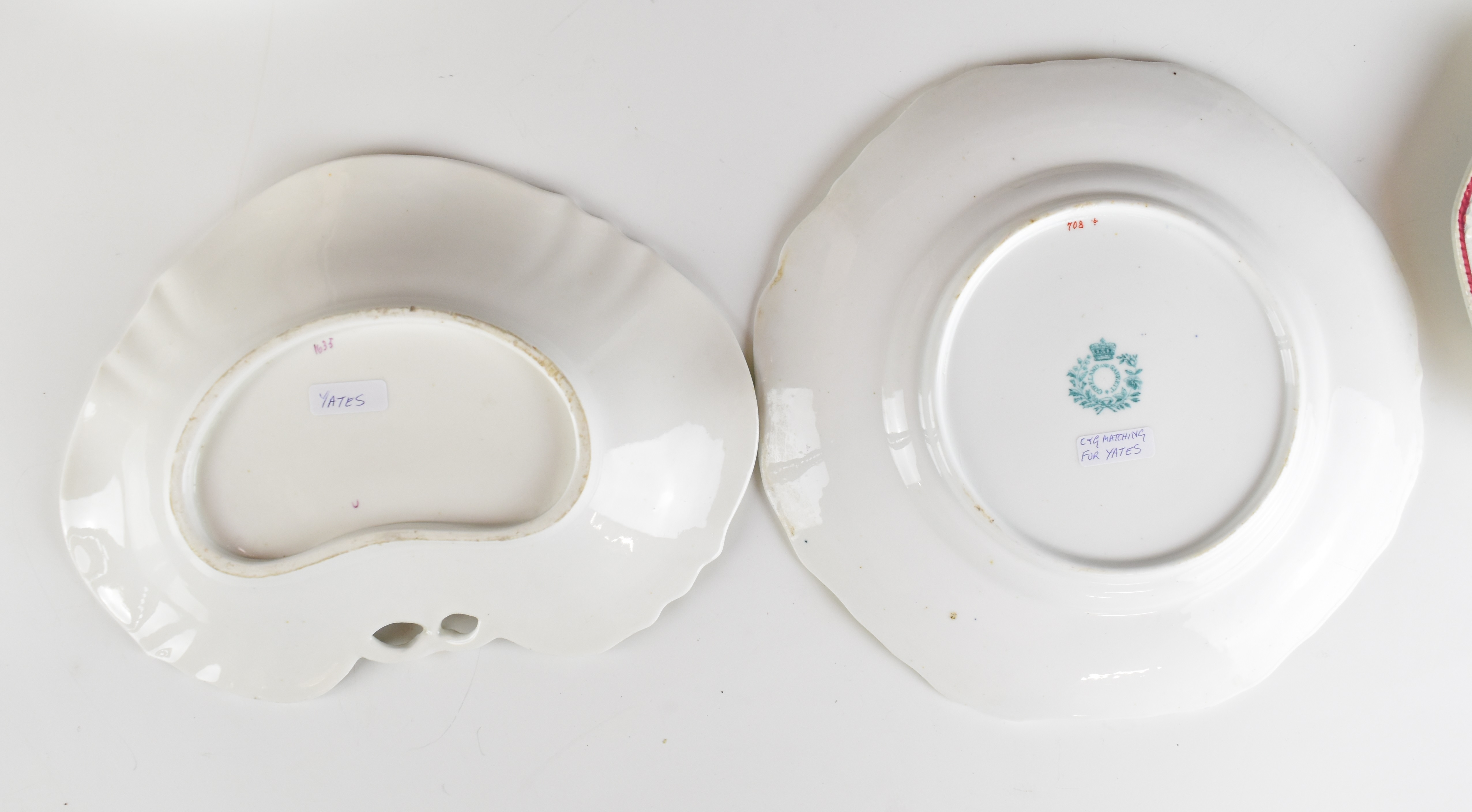 19thC cabinet plates and dishes including Copeland and Garrett, Yates, Flight Barr and Barr plates - Image 3 of 11