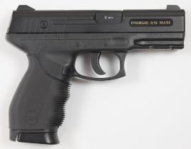 Cybergun 24/7 6mm CO2 airsoft pistol with textured rubber grips, multi-shot magazine and fixed