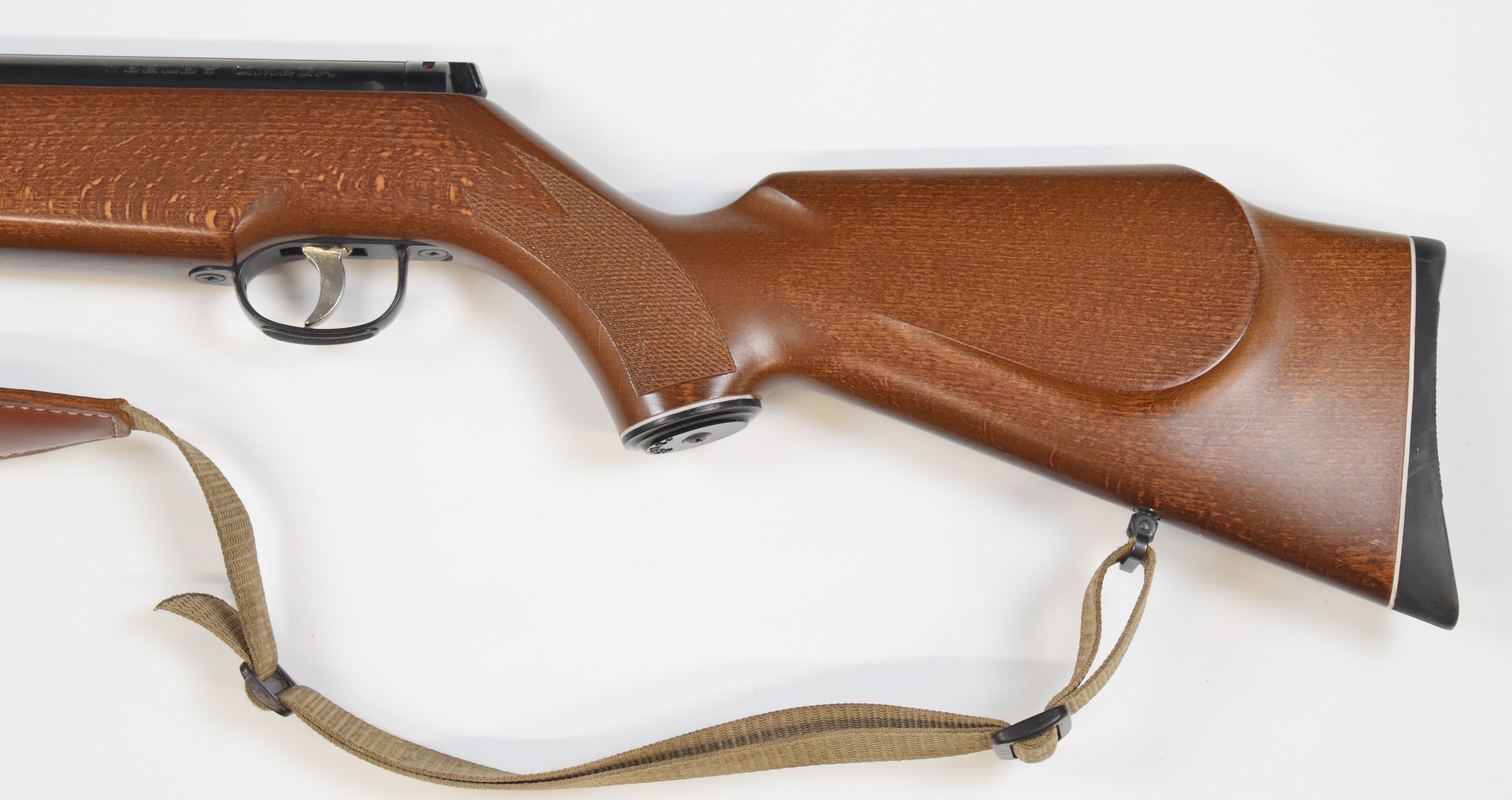 Webley Omega .177 air rifle with chequered semi-pistol grip, raised cheek piece, padded canvas and - Image 8 of 12