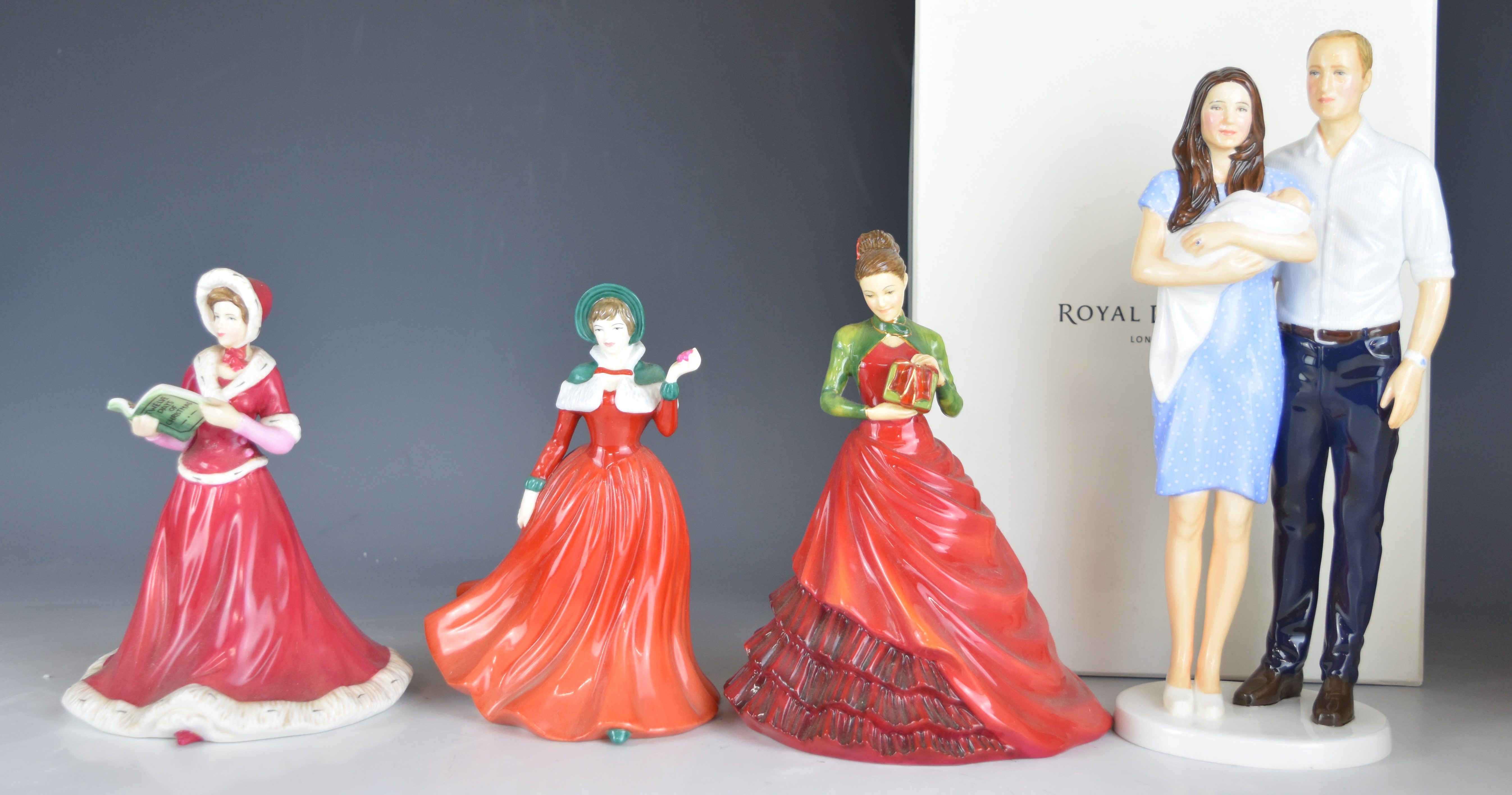 Twelve Royal Doulton figures including Prince George, Georgia, Winters Day, Harmony etc, tallest - Image 6 of 14