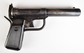 Accles & Shelvoke Ltd Acvoke .177 air pistol with named and reeded grips and adjustable sights,