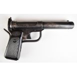 Accles & Shelvoke Ltd Acvoke .177 air pistol with named and reeded grips and adjustable sights,