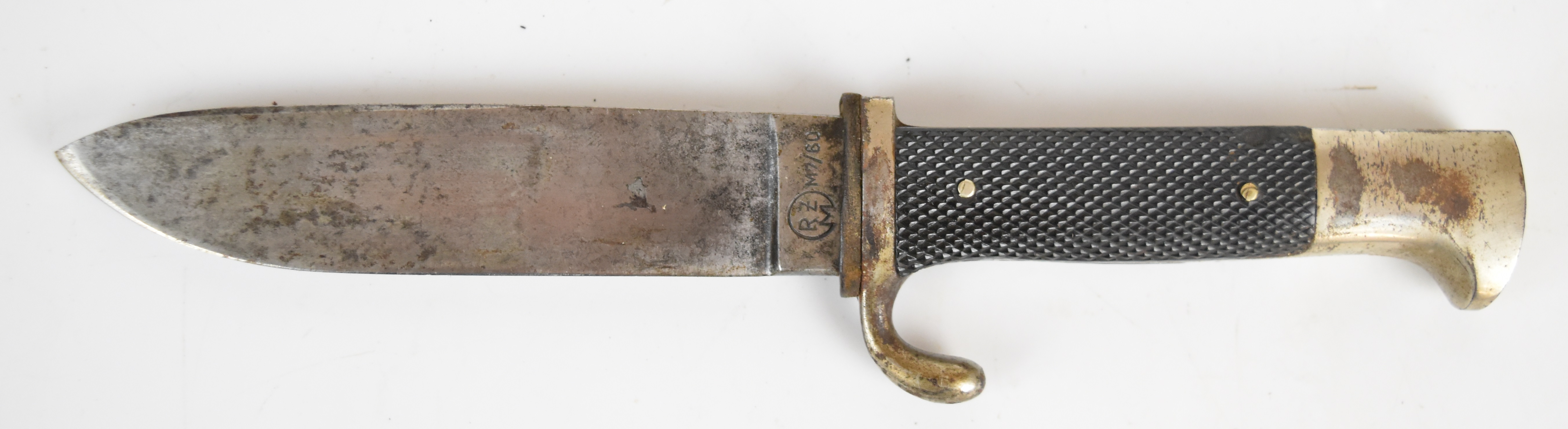 German Nazi Third Reich Hitler Youth dagger with RZM and M7/60 to ricasso, 11.5cm blade, scabbard - Image 2 of 7
