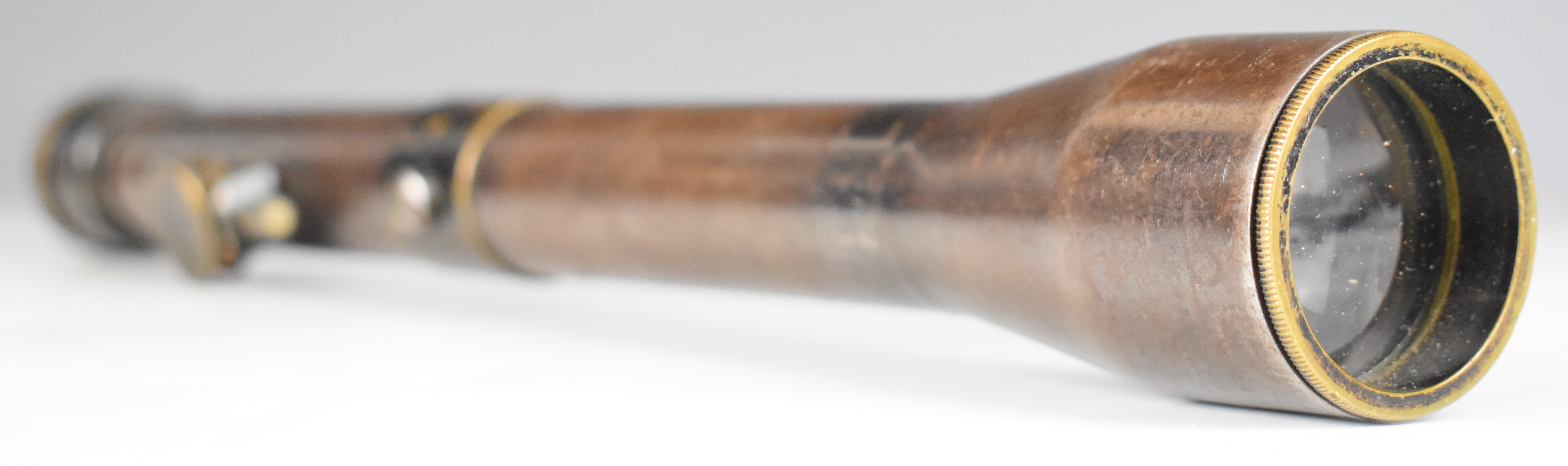 WWI Aldis Brothers of Liverpool L185 Lee-Enfield adjustable sniper rifle scope stamped 'ALDIS L. 185 - Image 2 of 6