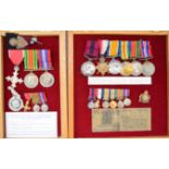 Father and son medals and associated ephemera for John Horace Philips (WW1 DCM group of six) and