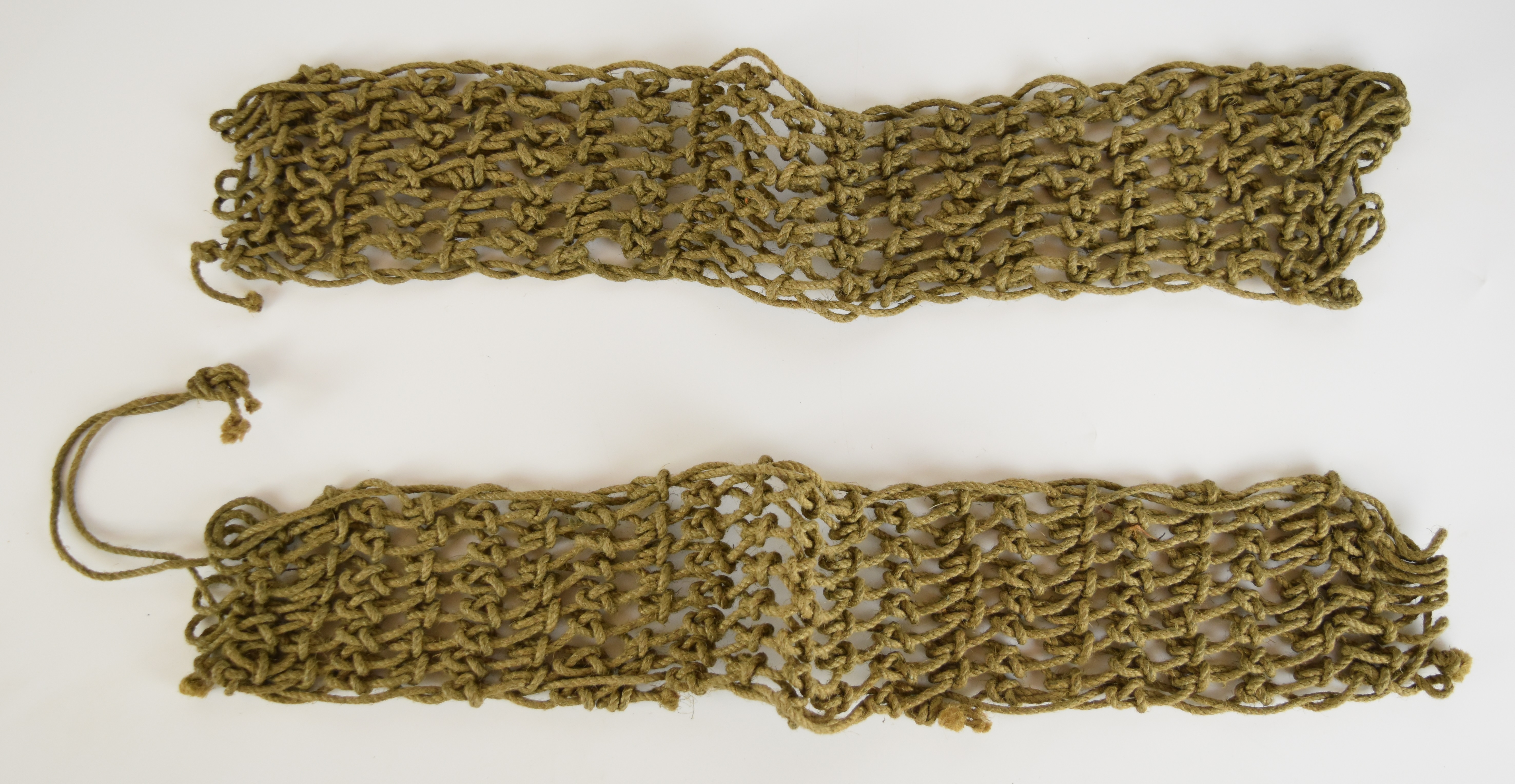 British WW2 SBS boot covers of knotted string / rope construction in order to suppress noise and - Image 2 of 2