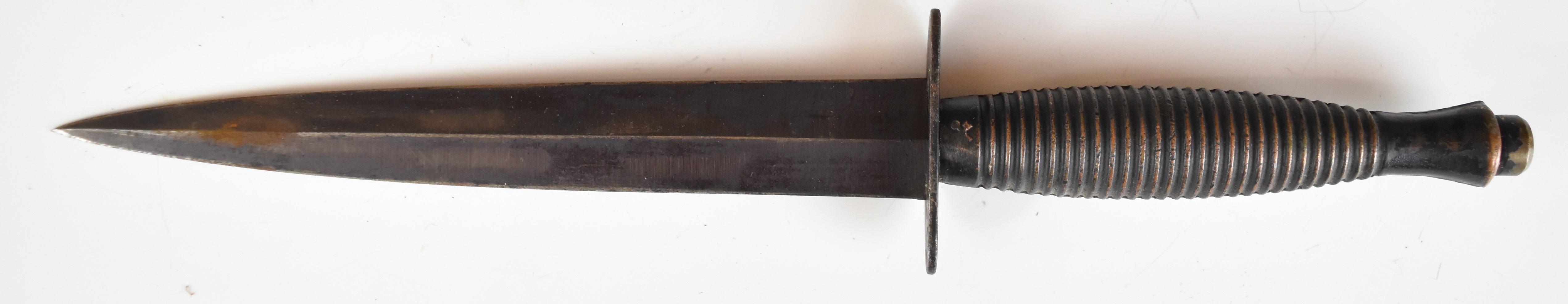 Fairbairn Sykes pattern fighting knife stamped William Rogers to crosspiece, with 17.5cm double - Image 2 of 12