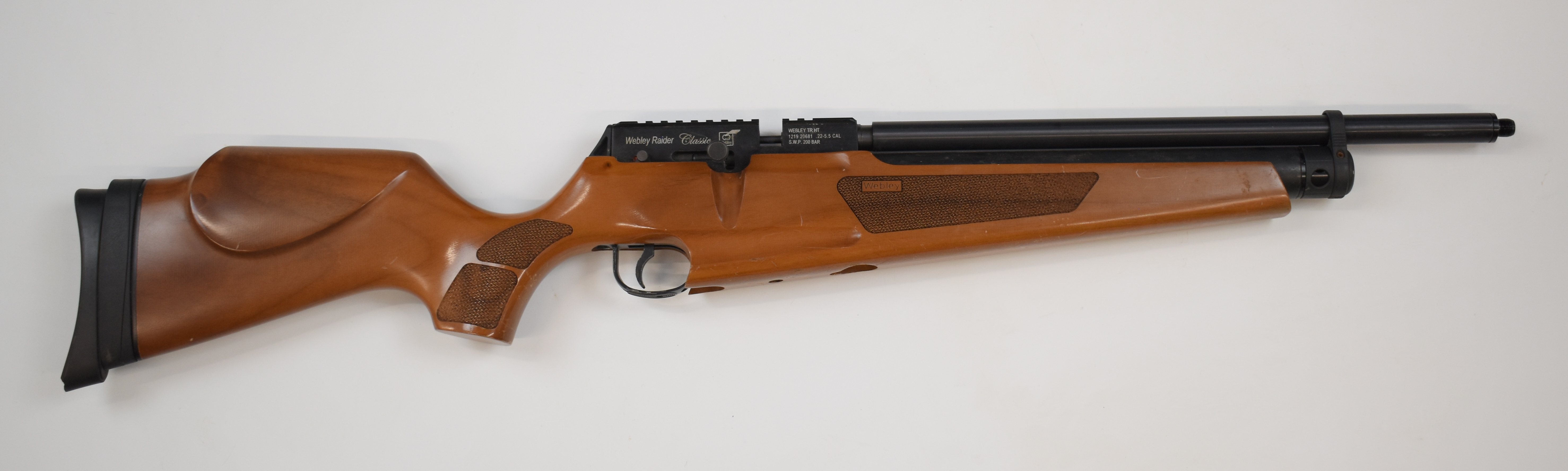 Webley Raider Classic .22 PCP air rifle with textured semi-pistol grip and forend, raised cheek - Image 2 of 10