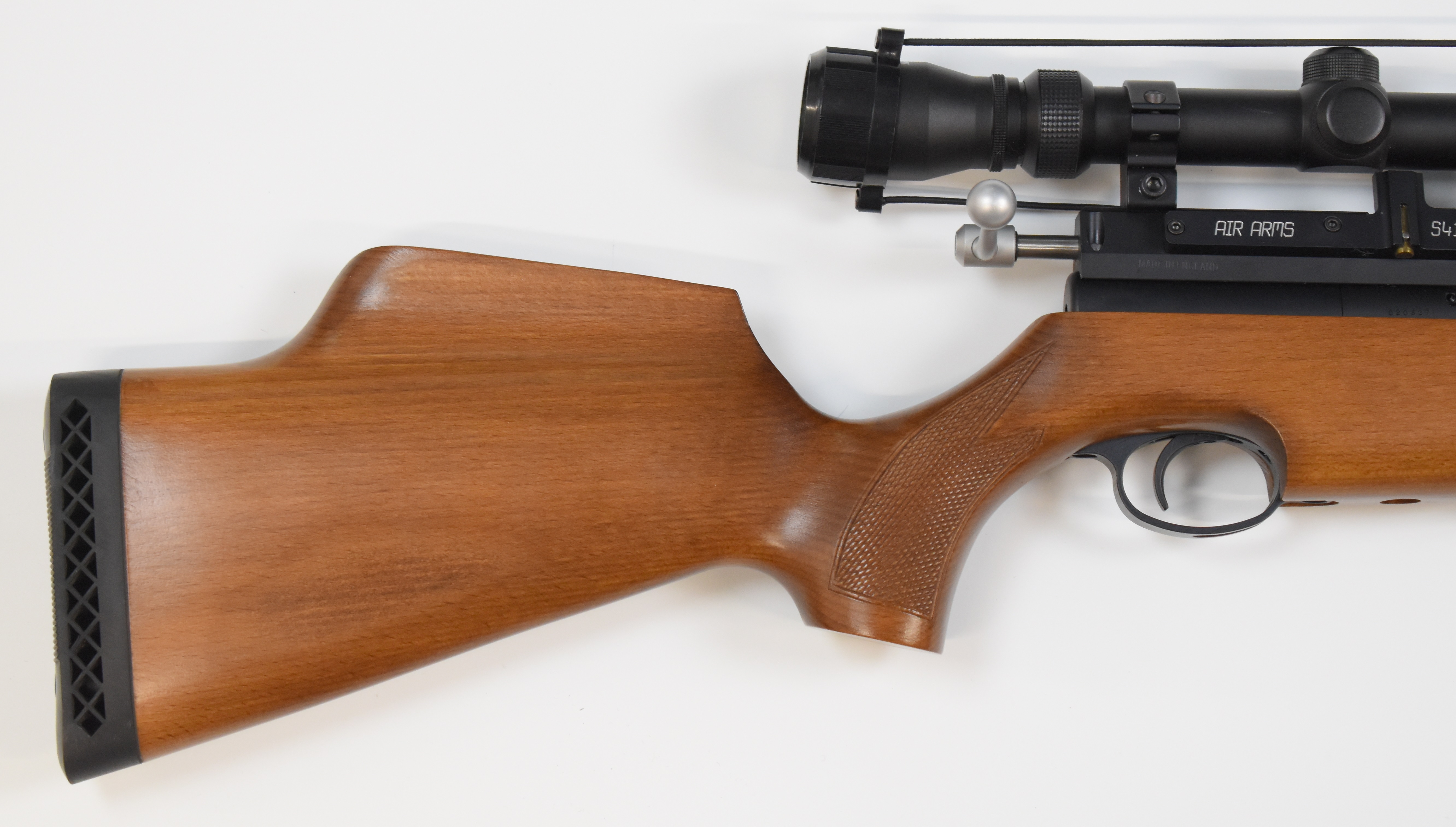 Air Arms S410 .22 PCP air rifle with chequered semi-pistol grip and forend, raised cheek piece, 10- - Image 3 of 11